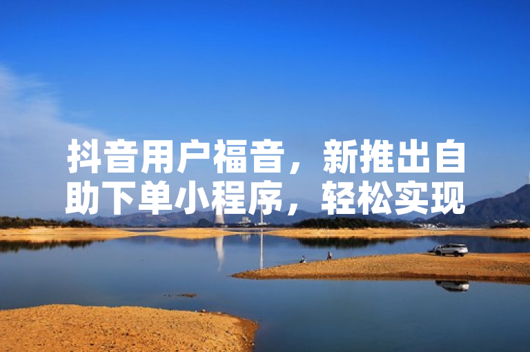 抖音用户福音，新推出自助下单小程序，轻松实现评论点赞与砍价助力服务