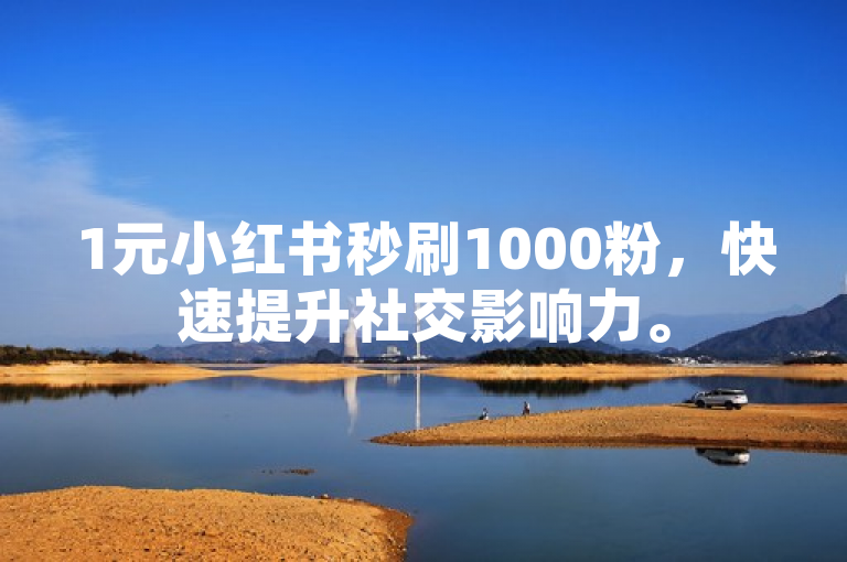 1元小红书秒刷1000粉，快速提升社交影响力。