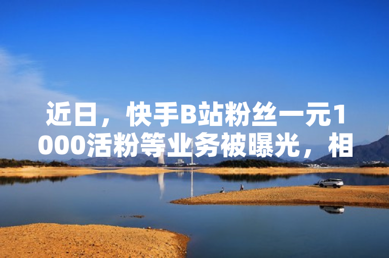 近日，快手B站粉丝一元1000活粉等业务被曝光，相关平台引关注。