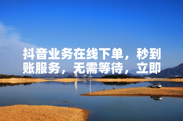 抖音业务在线下单，秒到账服务，无需等待，立即体验便捷服务。