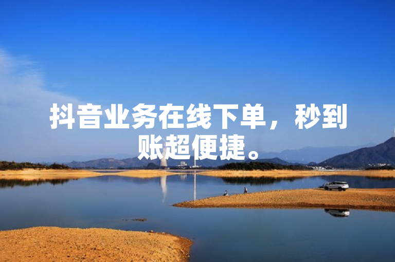 抖音业务在线下单，秒到账超便捷。
