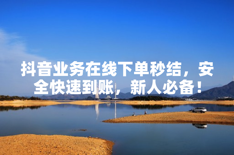 抖音业务在线下单秒结，安全快速到账，新人必备！