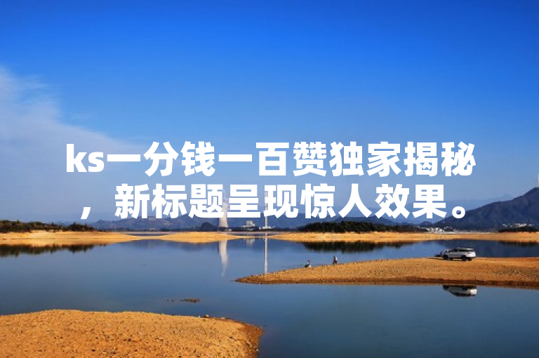 ks一分钱一百赞独家揭秘，新标题呈现惊人效果。